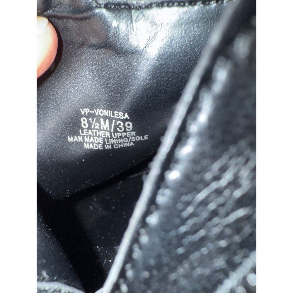 Vince Camuto‎ Vonilesa Black Ankle Boots Leather Booties Heels Size 8.5 (39) - Picture 9 of 11